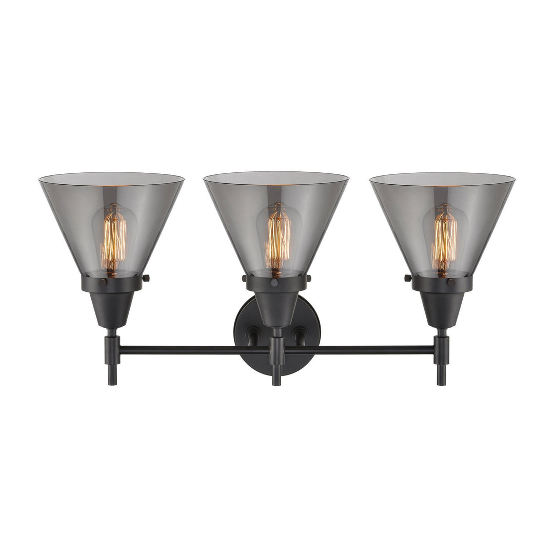 Innovations Caden 447-3W-BK-G43-LED Bath Vanity Light 26 in. wide - Matte Black