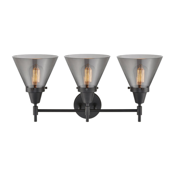 Innovations Caden 447-3W-BK-G43-LED Bath Vanity Light 26 in. wide - Matte Black
