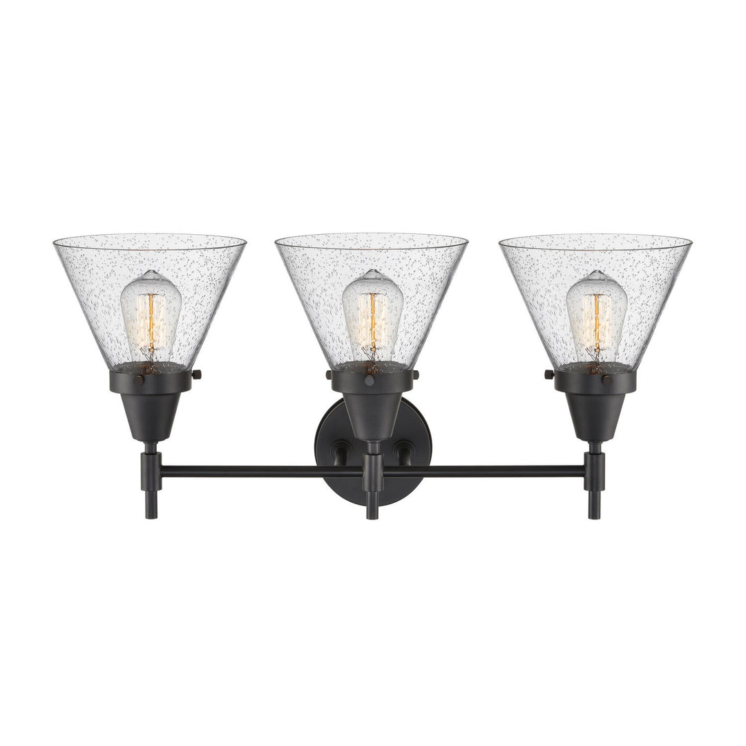 Innovations Caden 447-3W-BK-G44-LED Bath Vanity Light 26 in. wide - Matte Black