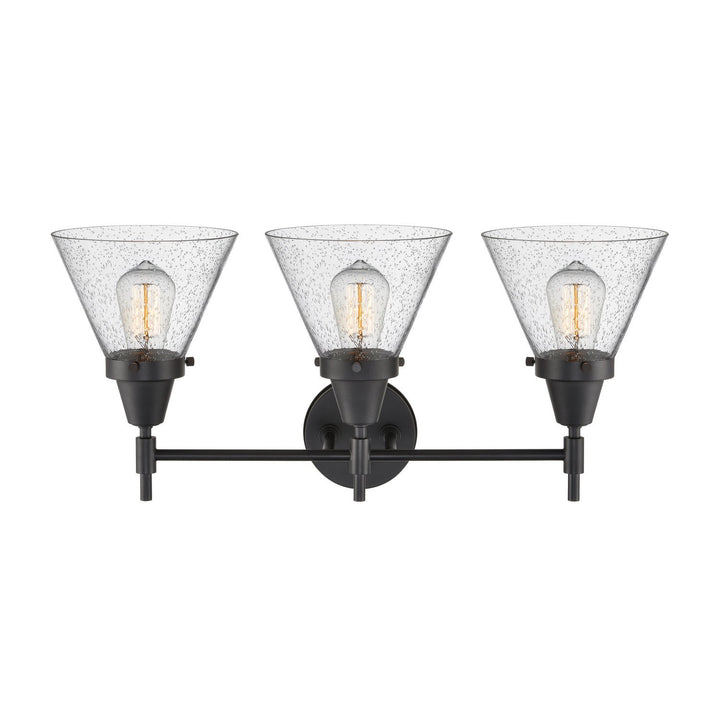 Innovations Caden 447-3W-BK-G44-LED Bath Vanity Light 26 in. wide - Matte Black