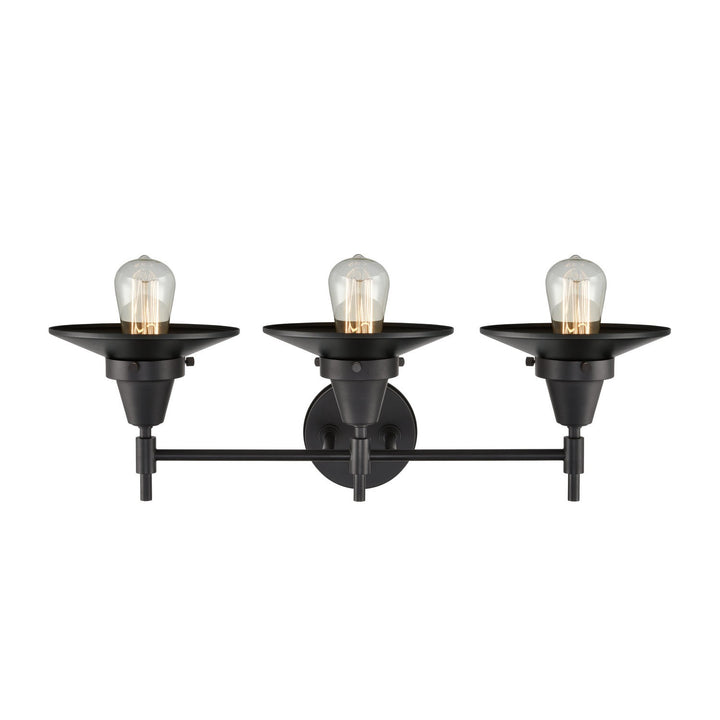 Innovations Caden 447-3W-BK-M6-BK-LED Bath Vanity Light 26 in. wide - Matte Black