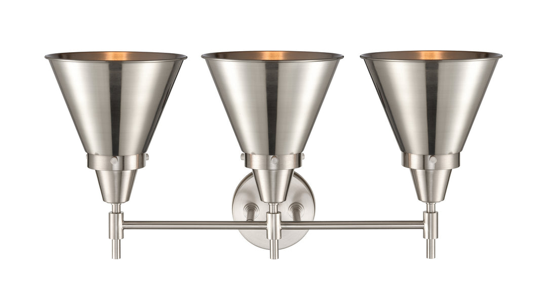 Innovations Caden 447-3W-SN-M13-SN Bath Vanity Light 26 in. wide - Satin Nickel