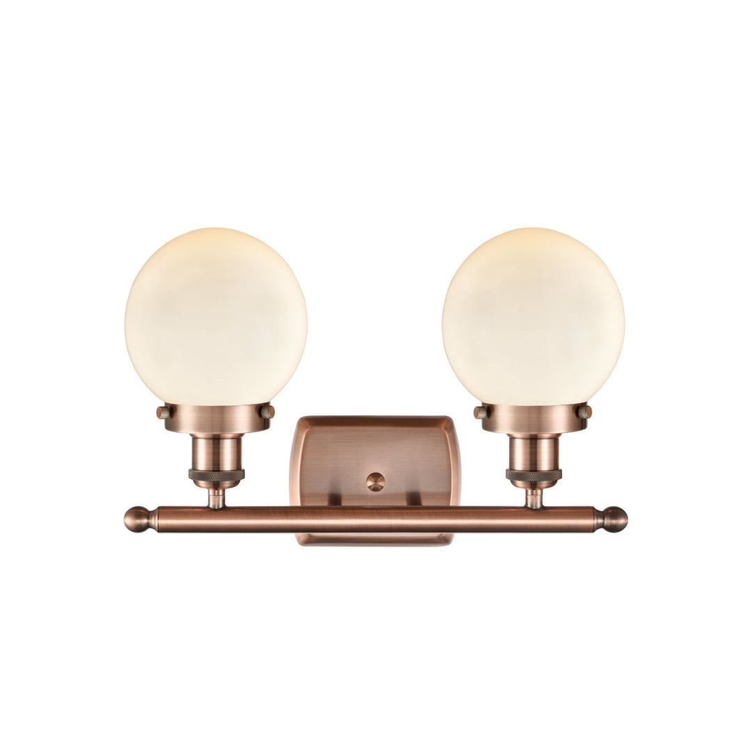 Innovations Ballston Urban 916-2W-AC-G201-6 Bath Vanity Light 16 in. wide - Antique Copper
