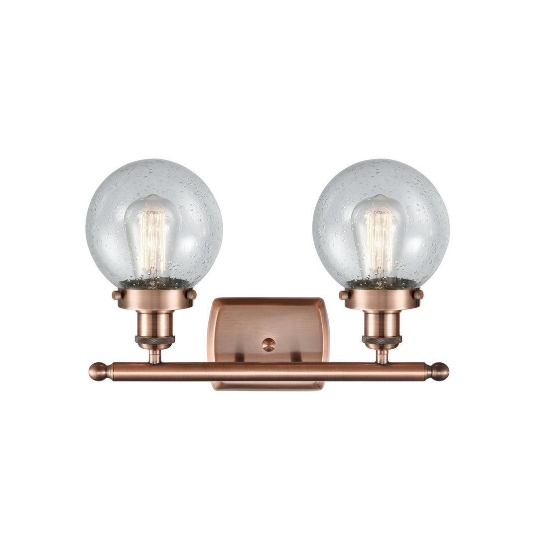 Innovations Ballston Urban 916-2W-AC-G204-6-LED Bath Vanity Light 16 in. wide - Antique Copper