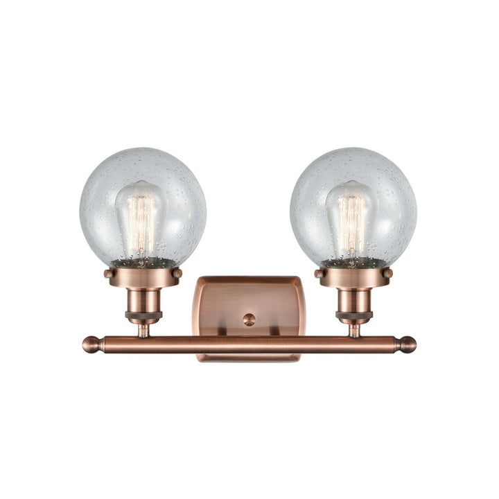 Innovations Ballston Urban 916-2W-AC-G204-6-LED Bath Vanity Light 16 in. wide - Antique Copper