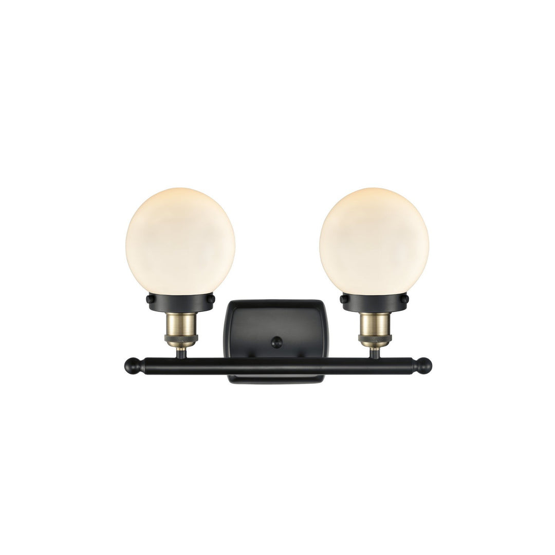 Innovations Ballston Urban 916-2W-BAB-G201-6 Bath Vanity Light 16 in. wide - Black Antique Brass