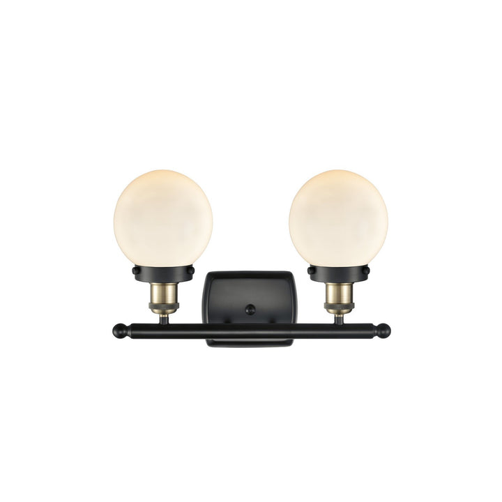 Innovations Ballston Urban 916-2W-BAB-G201-6-LED Bath Vanity Light 16 in. wide - Black Antique Brass