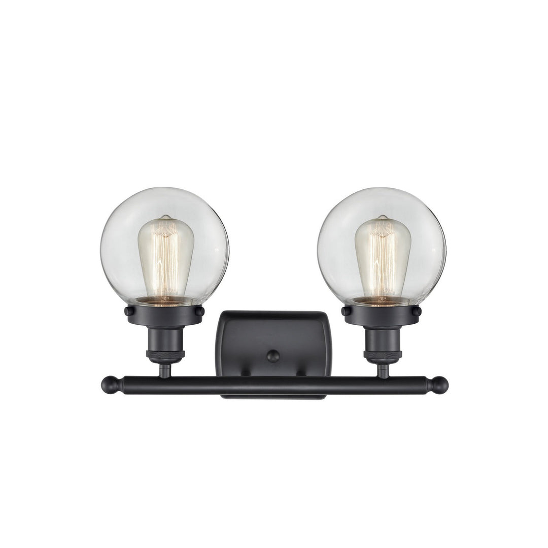 Innovations Ballston Urban 916-2W-BK-G202-6 Bath Vanity Light 16 in. wide - Matte Black