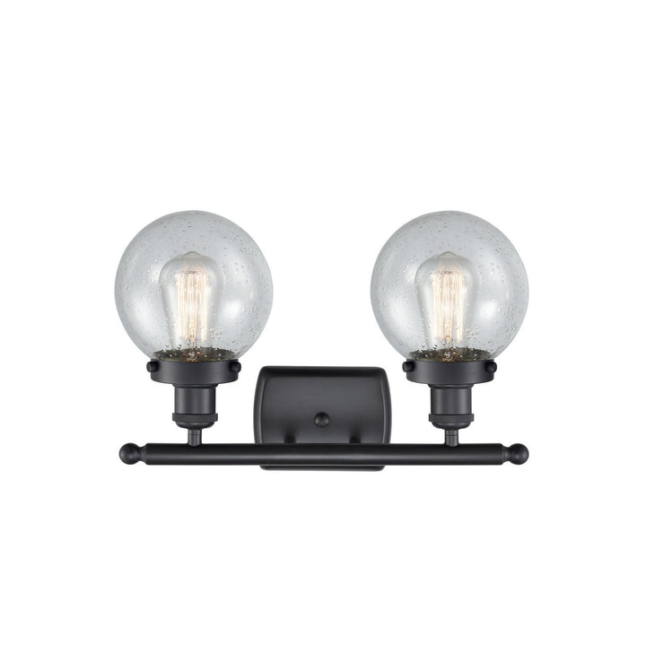 Innovations Ballston Urban 916-2W-BK-G204-6 Bath Vanity Light 16 in. wide - Matte Black