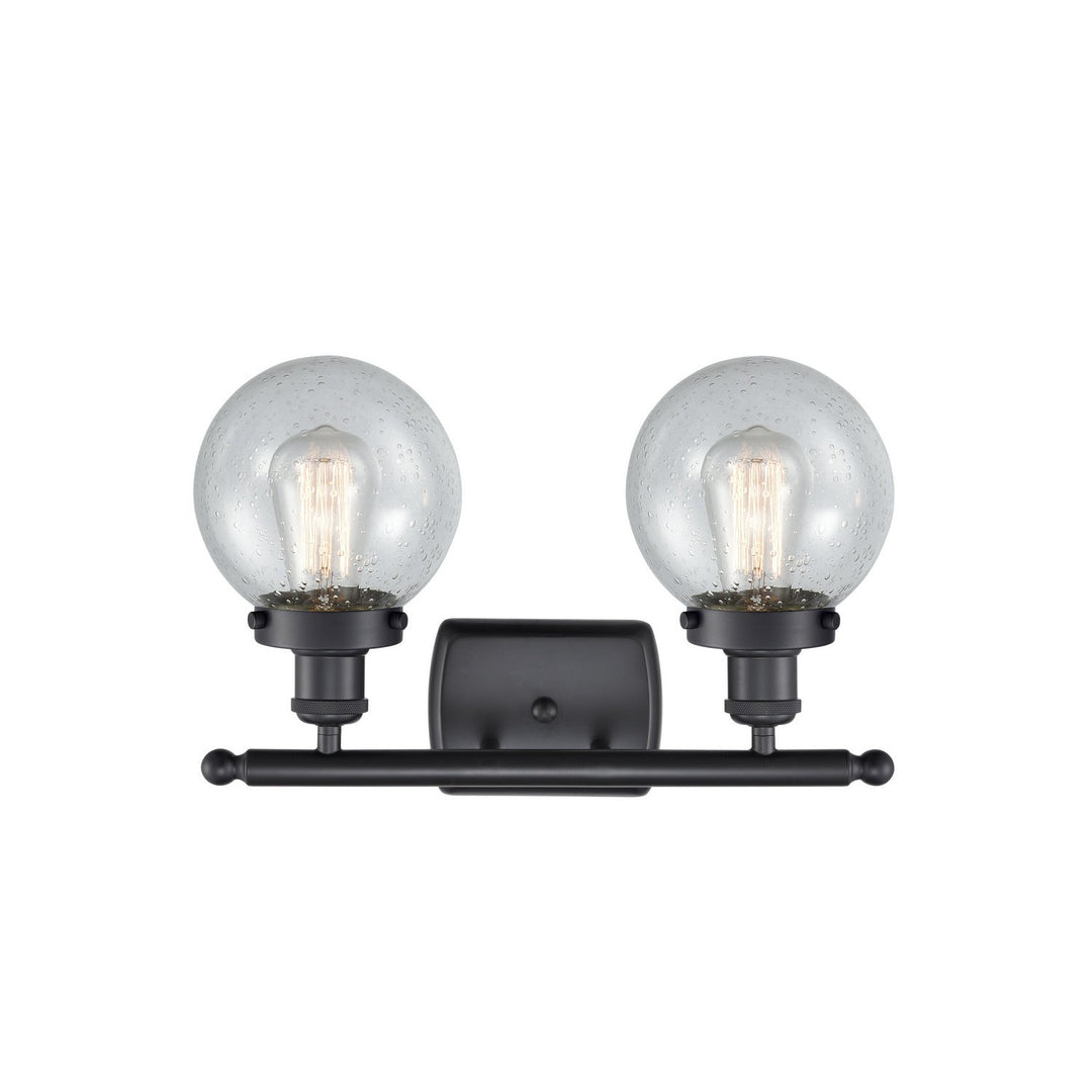 Innovations Ballston Urban 916-2W-BK-G204-6-LED Bath Vanity Light 16 in. wide - Matte Black