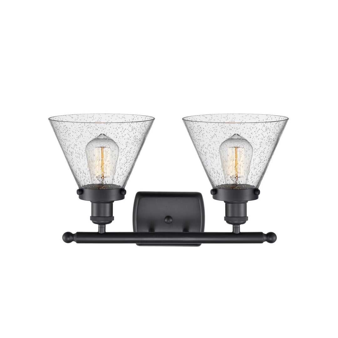 Innovations Ballston Urban 916-2W-BK-G44-LED Bath Vanity Light 18 in. wide - Matte Black