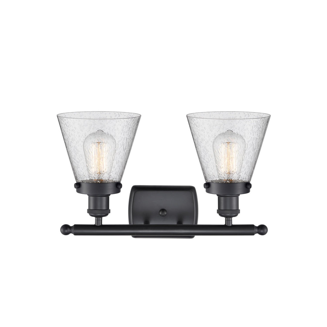 Innovations Ballston Urban 916-2W-BK-G64 Bath Vanity Light 16 in. wide - Matte Black