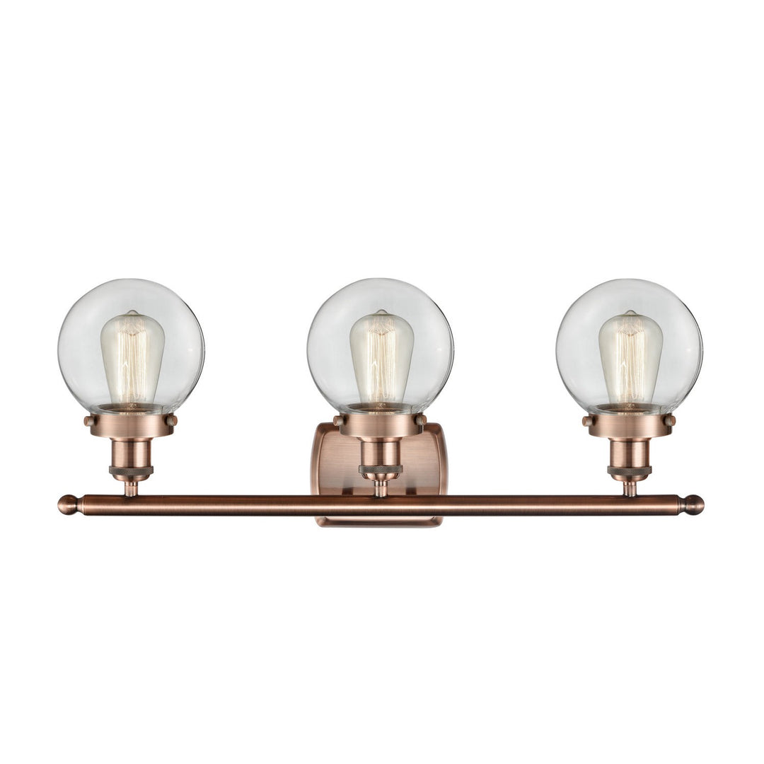 Innovations Ballston Urban 916-3W-AC-G202-6 Bath Vanity Light 26 in. wide - Antique Copper