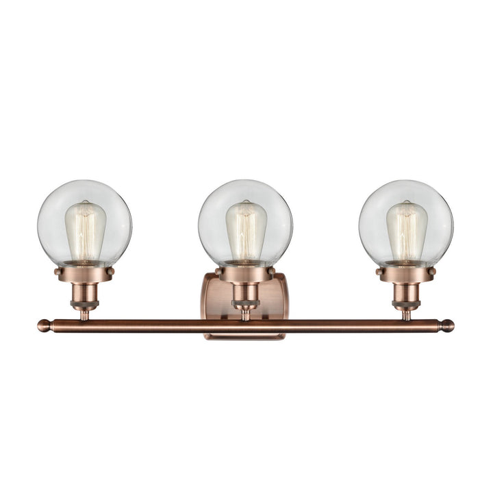 Innovations Ballston Urban 916-3W-AC-G202-6-LED Bath Vanity Light 26 in. wide - Antique Copper