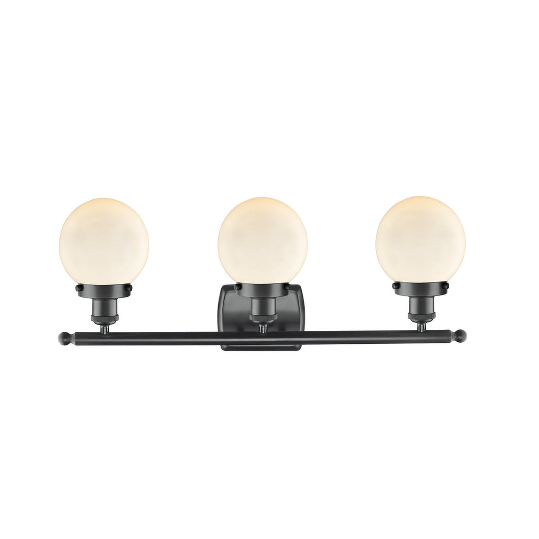 Innovations Ballston Urban 916-3W-BK-G201-6-LED Bath Vanity Light 26 in. wide - Matte Black