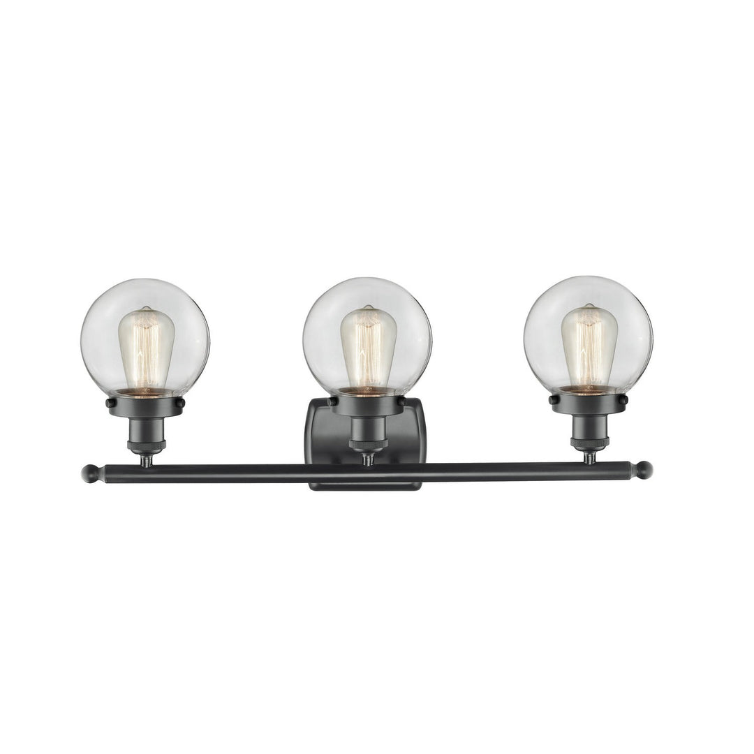 Innovations Ballston Urban 916-3W-BK-G202-6-LED Bath Vanity Light 26 in. wide - Matte Black