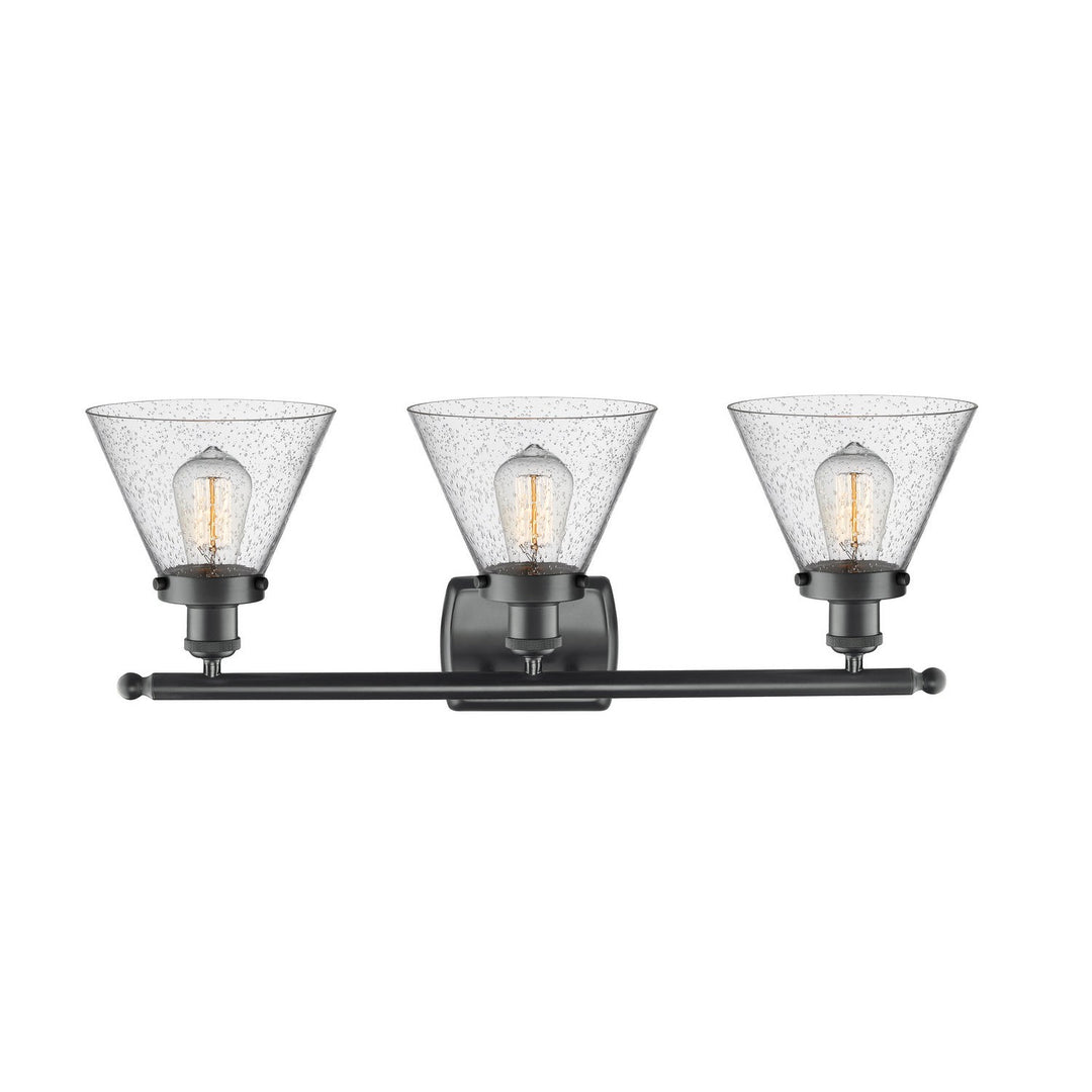 Innovations Ballston Urban 916-3W-BK-G44 Bath Vanity Light 28 in. wide - Matte Black