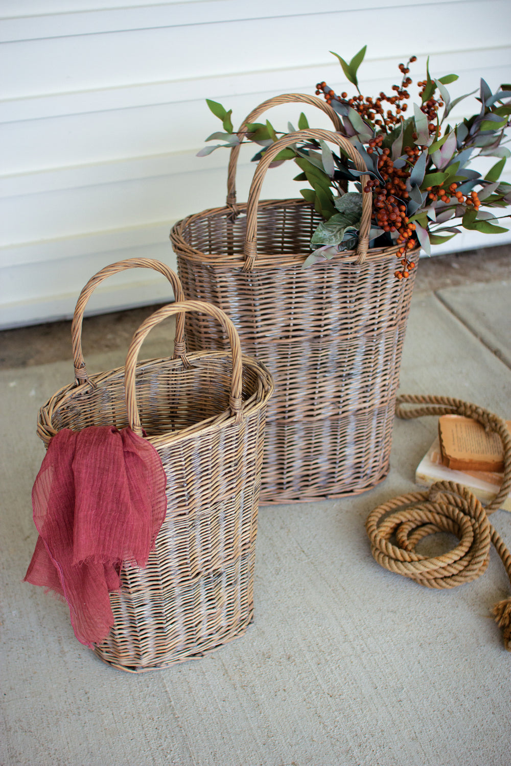 Kalalou Lighting CLAN1077  Baskets Home Decor Bronze / Dark