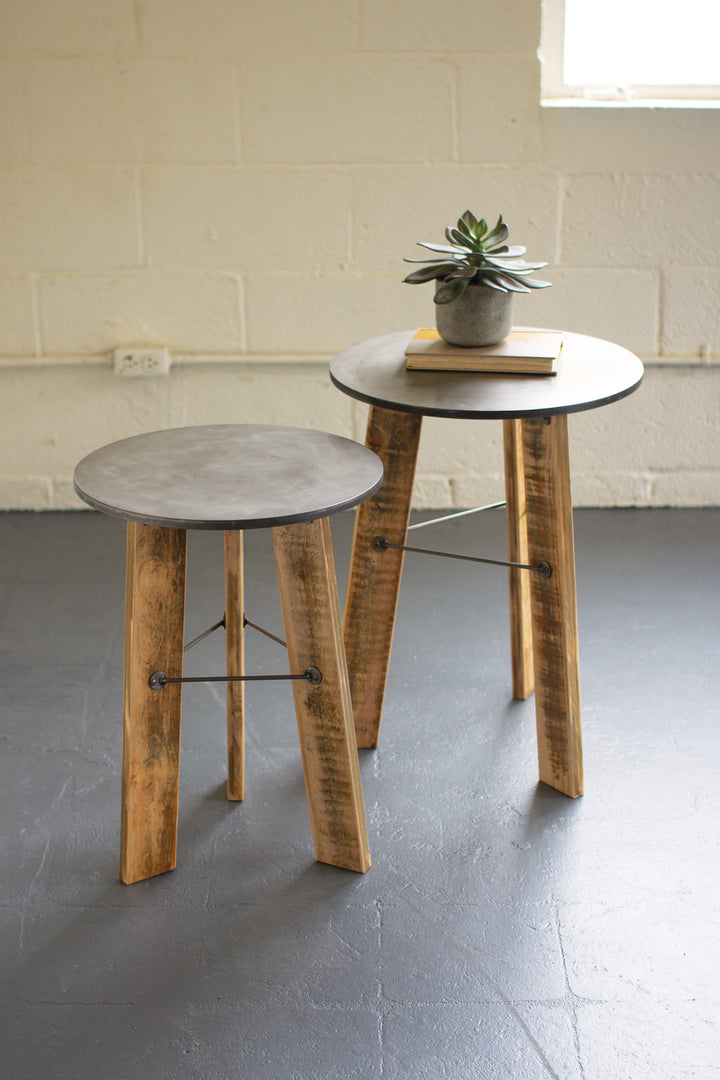 Kalalou Lighting CQ7526  Side Table Furniture Bronze / Dark