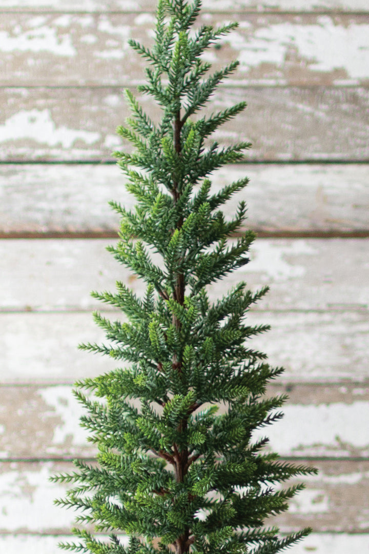 Kalalou Lighting CYF1295  Artificial Pine Christmas Tree With Base - 37``T Home Decor Bronze / Dark
