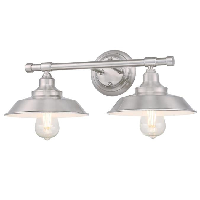 Westinghouse Iron Hill 6110300 Bath Vanity Light 11 in. wide - Brushed Nickel