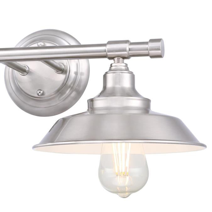 Westinghouse Iron Hill 6110300 Bath Vanity Light 11 in. wide - Brushed Nickel