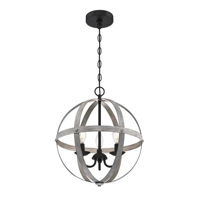 Westinghouse Stella Mira 6110400 Chandelier Light - Antique Ash & Matte Black