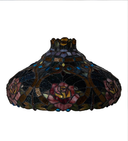 Meyda Tiffany Lighting 142515 Dragonfly Rose Shade Lamp Shade Multicolored