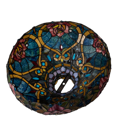 Meyda Tiffany Lighting 142515 Dragonfly Rose Shade Lamp Shade Multicolored