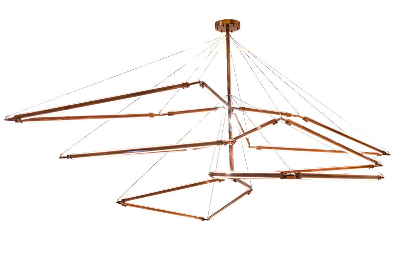 Meyda Tiffany Isotope 210950 Chandelier Light - Transparent Copper