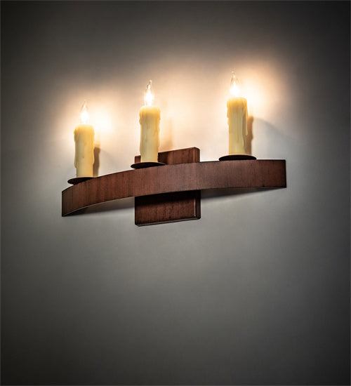 Meyda Tiffany Lakeshore 232159 Bath Vanity Light 18 in. wide - Rust