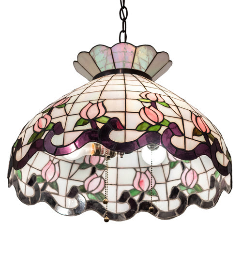 Meyda Tiffany Roseborder 232764 Chandelier Light - Mahogany Bronze
