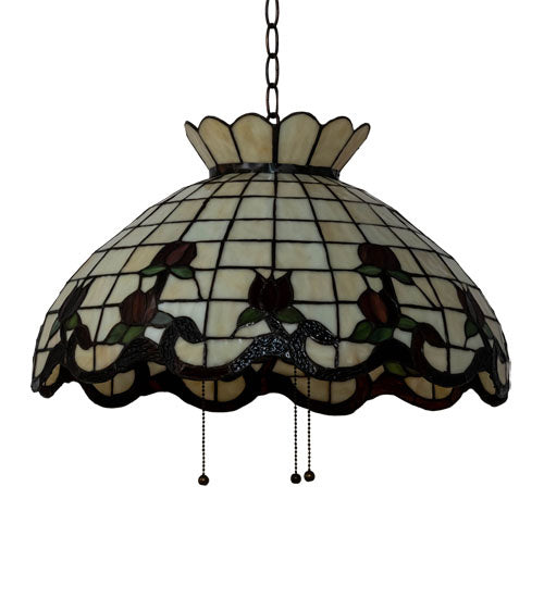 Meyda Tiffany Roseborder 232767 Chandelier Light - Mahogany Bronze
