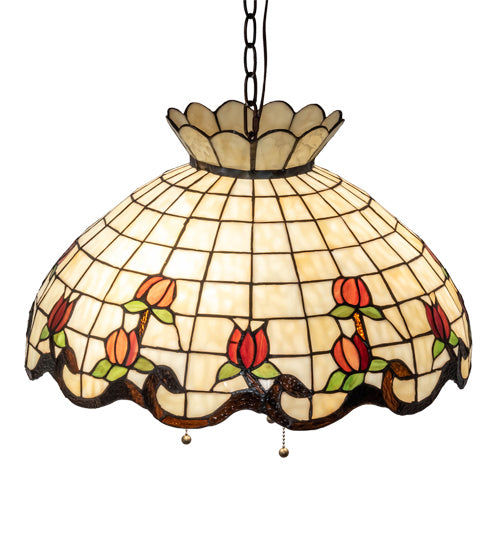Meyda Tiffany Roseborder 232767 Chandelier Light - Mahogany Bronze