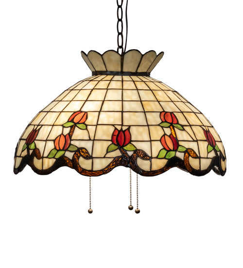 Meyda Tiffany Roseborder 232767 Chandelier Light - Mahogany Bronze