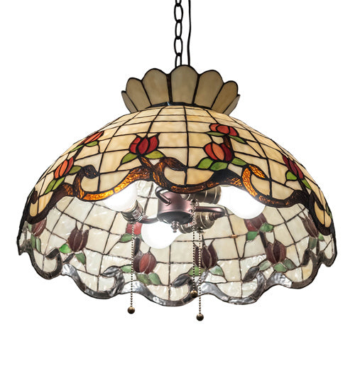 Meyda Tiffany Roseborder 232767 Chandelier Light - Mahogany Bronze