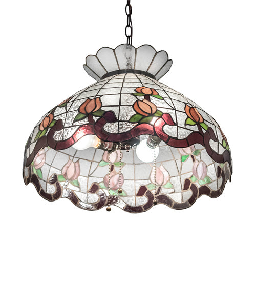 Meyda Tiffany Roseborder 232769 Chandelier Light - Mahogany Bronze