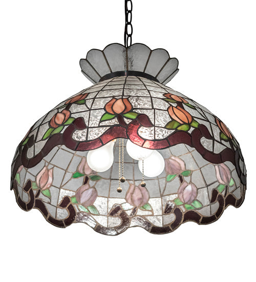 Meyda Tiffany Roseborder 232771 Chandelier Light - Mahogany Bronze
