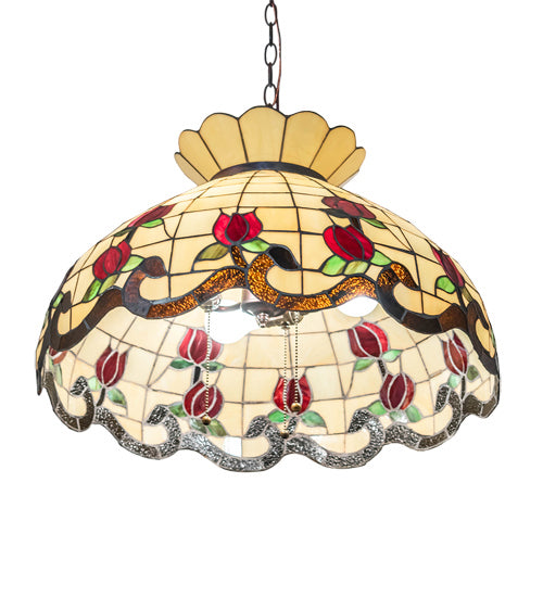Meyda Tiffany Roseborder 232772 Chandelier Light - Mahogany Bronze