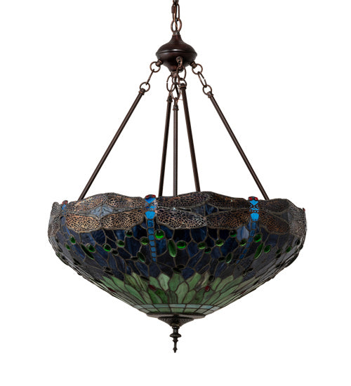 Meyda Tiffany Tiffany Hanginghead Dragonfly 232781 Chandelier Light - Mahogany Bronze