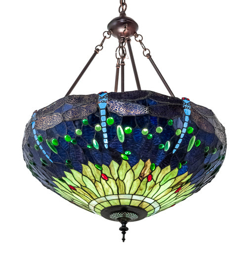 Meyda Tiffany Tiffany Hanginghead Dragonfly 232781 Chandelier Light - Mahogany Bronze