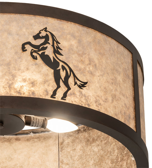Meyda Tiffany Black Stallion 233537 Ceiling Light - Mahogany Bronze