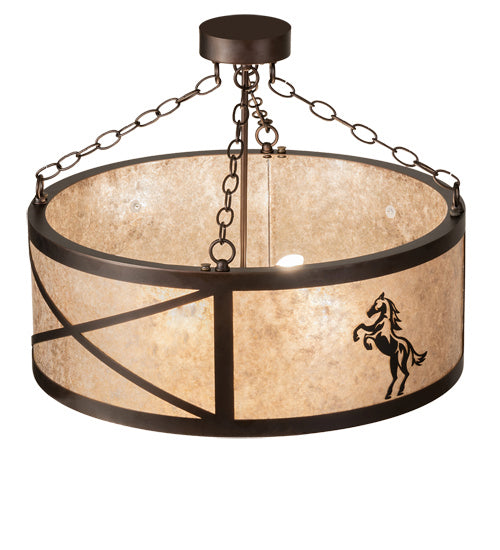 Meyda Tiffany Black Stallion 233538 Ceiling Light - Mahogany Bronze