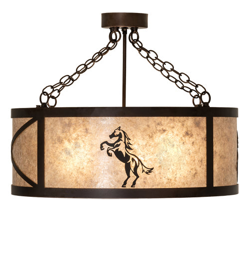 Meyda Tiffany Black Stallion 233538 Ceiling Light - Mahogany Bronze