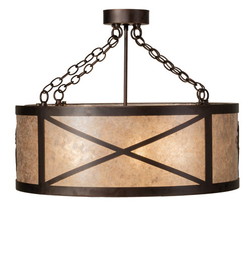 Meyda Tiffany Black Stallion 233538 Ceiling Light - Mahogany Bronze