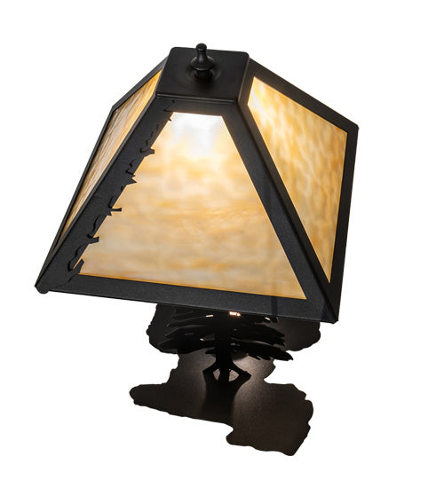 Meyda Tiffany Lighting 233592 Tall Pines Two Light Table Lamp Lamp Bronze / Dark