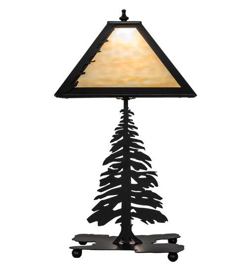 Meyda Tiffany Lighting 233592 Tall Pines Two Light Table Lamp Lamp Bronze / Dark