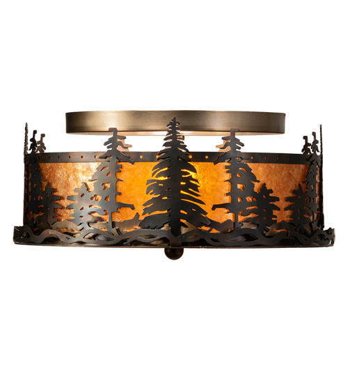 Meyda Tiffany Tall Pines 233628 Ceiling Light - Antique Copper,Burnished