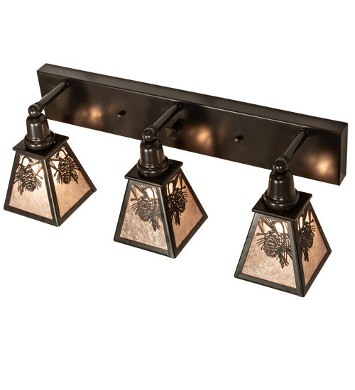 Meyda Tiffany Winter Pine 233629 Bath Vanity Light 28 in. wide - Timeless Bronze
