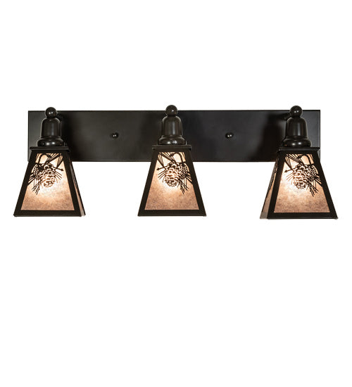 Meyda Tiffany Winter Pine 233629 Bath Vanity Light 28 in. wide - Timeless Bronze